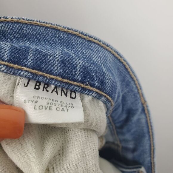 J BRAND cropped Ellis love cat light wash Denim ankle jeans Womens 30 Casual - Picture 8 of 9